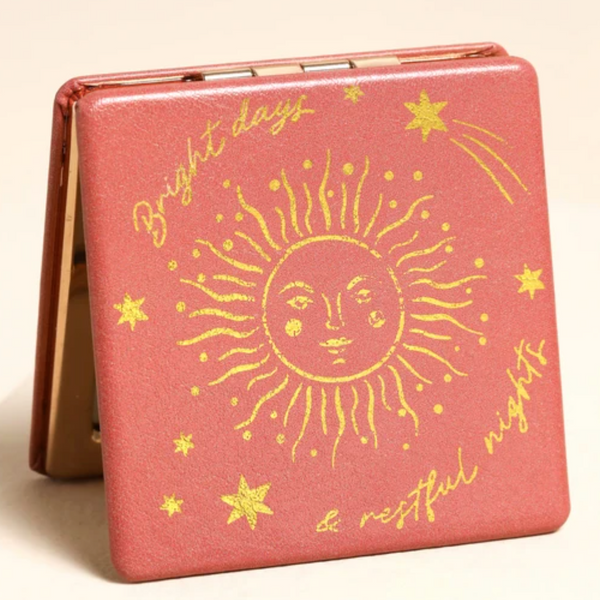 Lisa Angel Bright Days Rust Compact Mirror 