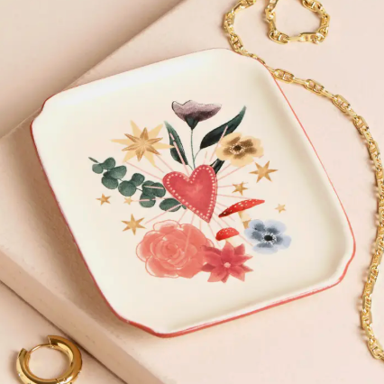 Lisa Angel Floral Heart Trinket Dish