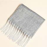 Lisa Angel Grey Two-tone Winter Scarf Flat