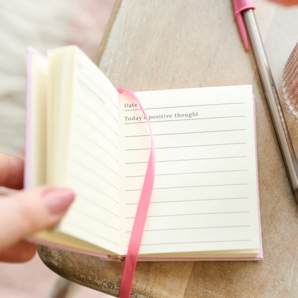 Lisa Angel Teeny Tiny Book of Positivity Notebook inside