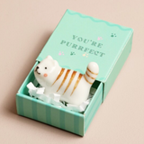 Lisa Angel Tiny Matchbox Ceramic Cat