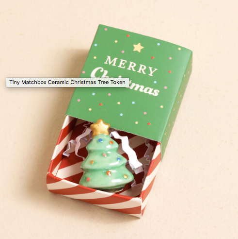 Lisa Angel Tiny Matchbox Ceramic Christmas