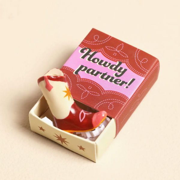 Lisa Angel Tiny Matchbox Ceramic Cowboy Boot