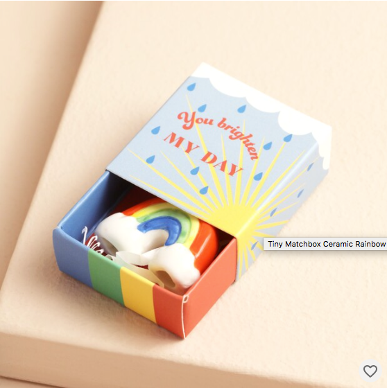 Lisa Angel Tiny Matchbox Ceramic Rainbow