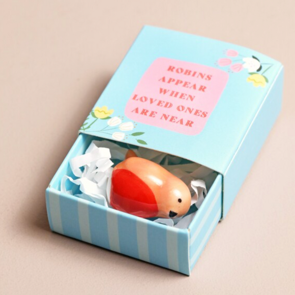 Lisa Angel Tiny Matchbox Ceramic Robin