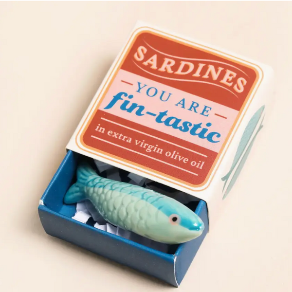 Lisa Angel Tiny Matchbox Ceramic Sardine