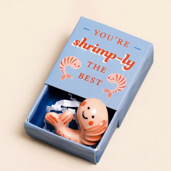 Lisa Angel Tiny Matchbox Ceramic Shrimp