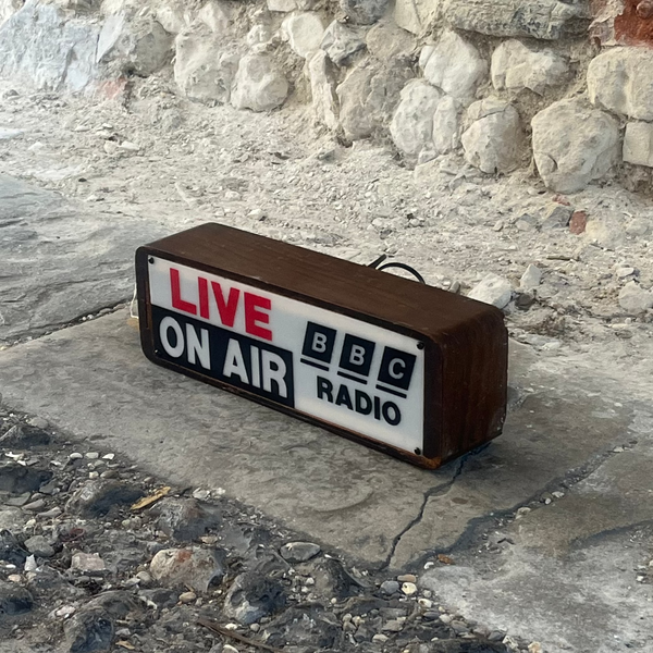 Live On Air BBC Radio Wooden Lightbox
