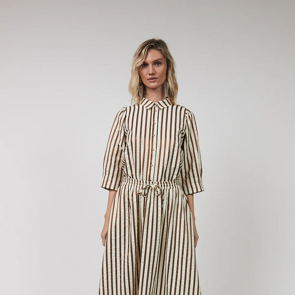 Lollys Laundry BonoLL Shirt - Dark Mokka Front 