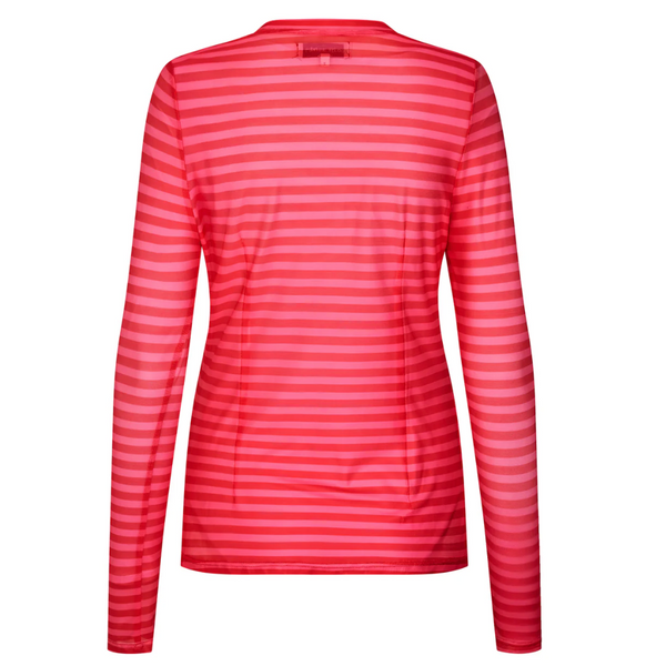 Lollys Laundry IrieLL Blouse Pink Red and white striped long-sleeve shirt on a white background