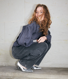 Lollys Laundry Long Sleeved EmLL Shirt Side Washed Black