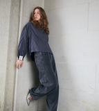 Lollys Laundry Long Sleeved EmLL Shirt Styled Washed Black