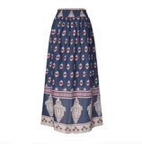 Lollys Laundry Rio Maxi Skirt - Dark Blue Back