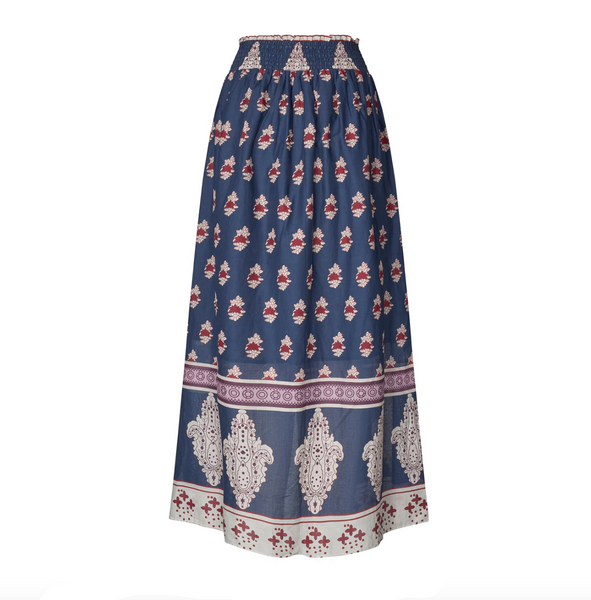 Lollys Laundry Rio Maxi Skirt - Dark Blue Back