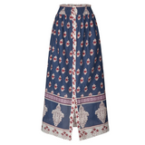 Lollys Laundry Rio Maxi Skirt - Dark Blue Front