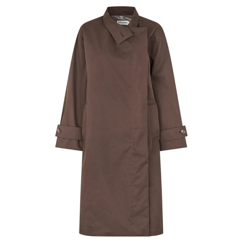 Lollys Laundry RussiLL Long Coat - Dark Mokka 