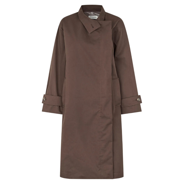 Lollys Laundry RussiLL Long Coat - Dark Mokka 