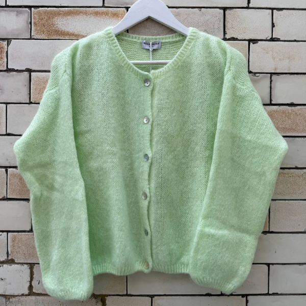 Long Sleeve Mohai Cardigan in mint Green