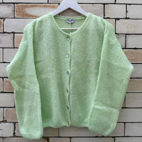 Long Sleeve Mohai Cardigan in mint Green