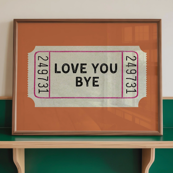"Love You Bye" Framed Print