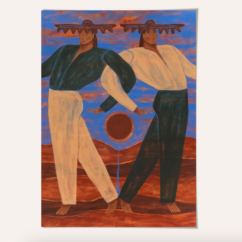 'Lune Rousse' Camille Jouarre Framed Print