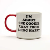 Peanuts Mug - I'm About One Cookie Away From Being Happy
