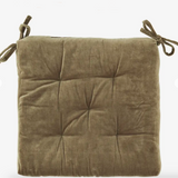 Madam Soltz Dusty Green Velvet Chair Pad 