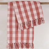 Madam Stoltz - Recycled Cotton Throw - Old Rose Light Pink