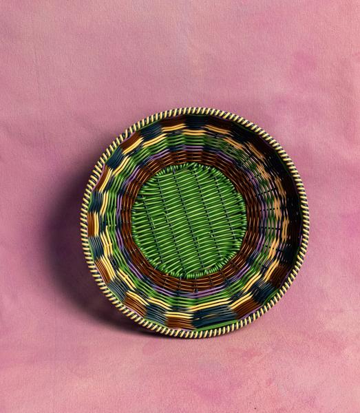 Maegen Woven Bowl - Brown/Green Top