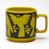Magpie x Hornsea Mug - Birds Chartreuse