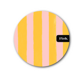Mango & Peach Stripes Round Coaster
