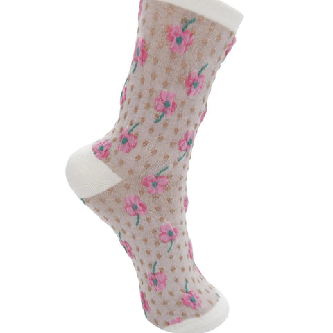 Marceline Sock - Butter Yellow on a white background