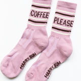 MardyBumCoffeePlease-SloganSportsSocks-Pink