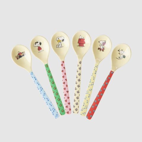 Melamine Teaspoon in 6 Asst. Snoopy Prints