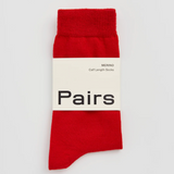 Postbox red calf length socks 