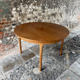 Mid Century A.H. McIntosh Teak Table and 4 Chair Set Round