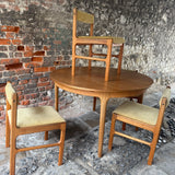 Mid Century A.H. McIntosh Teak Table and 4 Chair Set Side