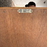 Mid Century C.W.S. Ltd Cabinet Makers Tallboy label