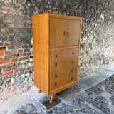 Mid Century C.W.S. Ltd Cabinet Makers Tallboy Left Side