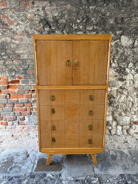 Mid Century C.W.S. Ltd Cabinet Makers Tallboy Portrait