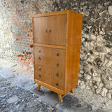 Mid Century C.W.S. Ltd Cabinet Makers Tallboy Right Side