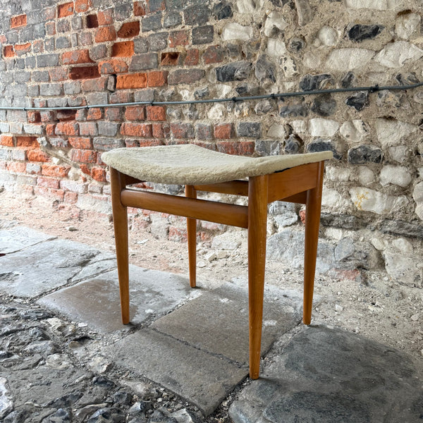 Mid Century Danish Footstool Side Close