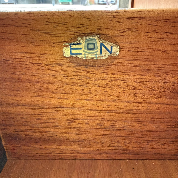 Mid Century Elliotts of Newbury Teak Sideboard Label