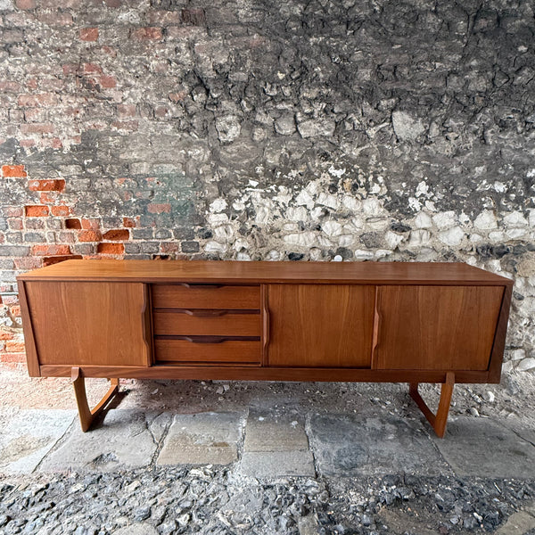 Mid Century Elliotts of Newbury Teak Sideboard Front 