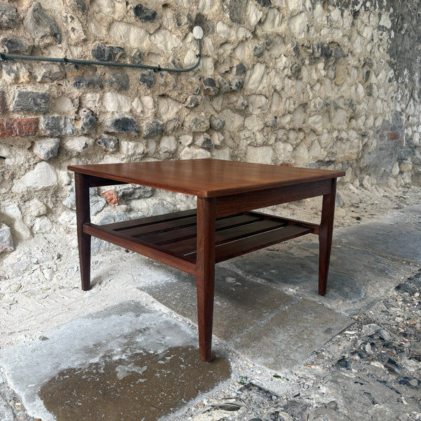 Mid Century Myer Teak Coffee Table Corner