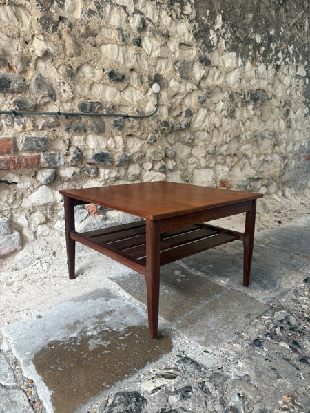 Mid Century Myer Teak Coffee Table Side