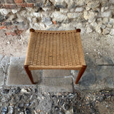 Mid Century Rattan Stool Top