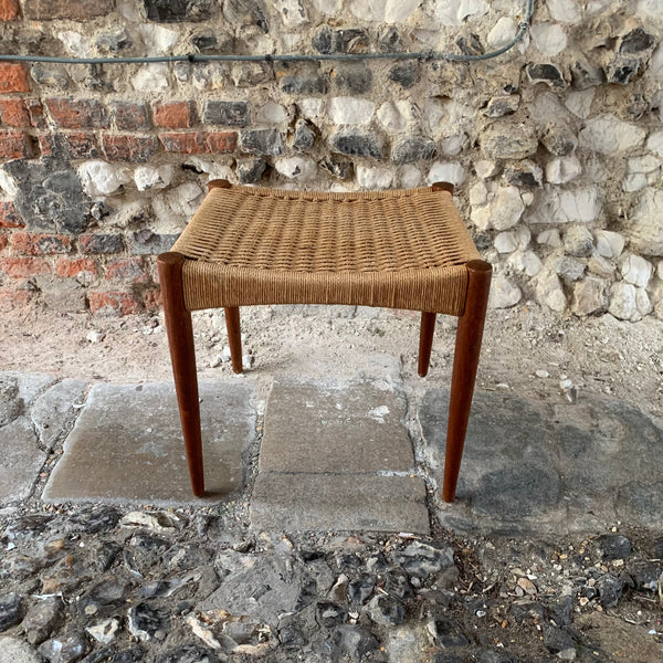 Mid Century Rattan Stool