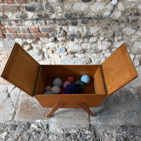Mid Century Sewing Box Open 2