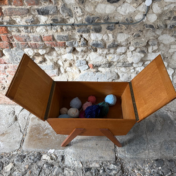 Mid Century Sewing Box Wool